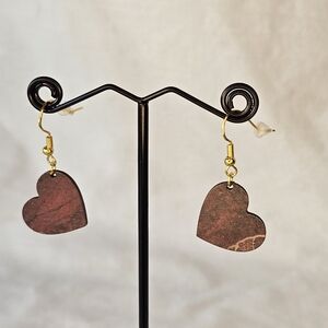 Laser Cut Heart Shaped 925 sterling Silver Fishhook Earrings